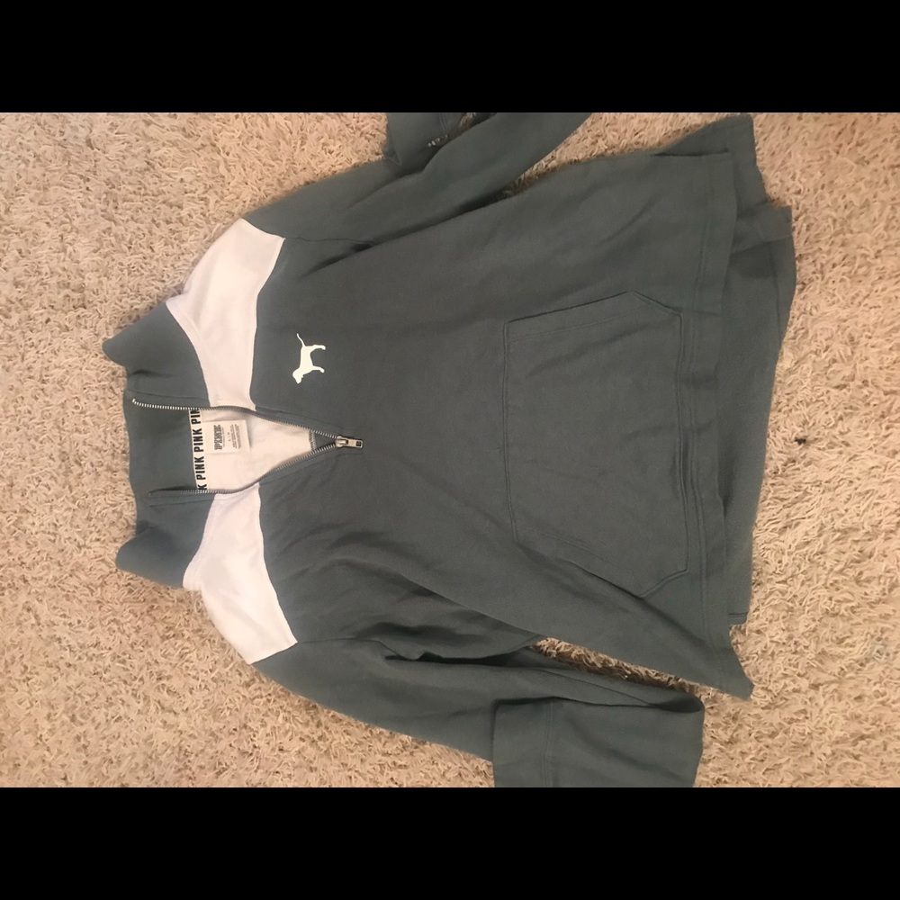 Pink victoria secret collared zip up